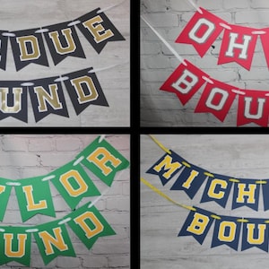 College Bound Banner - College Graduation - High School Graduation - Custom College Banner - Any School Banner - Pick your school colors