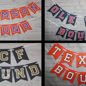 College Bound Banner - College Graduation - High School Graduation - Custom College Banner - Any School Banner - Pick your school colors