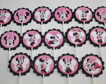 Minnie Mouse Inspired Cupcake Toppers