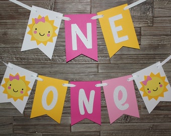 Sunshine Highchair Banner, Sunshine Happy Birthday Banner, You Are My Sunshine Banner, First Birthday Sunshine Banner