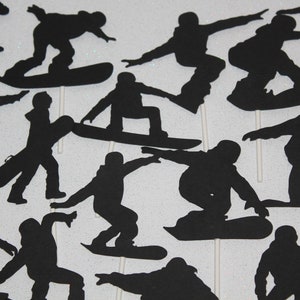 Snowboarding Cupcake Toppers