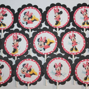 Minnie Mouse inspired Cupcake Toppers