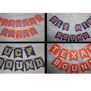 College Bound Banner - College Graduation - High School Graduation - Custom College Banner - Any School Banner - Pick your school colors