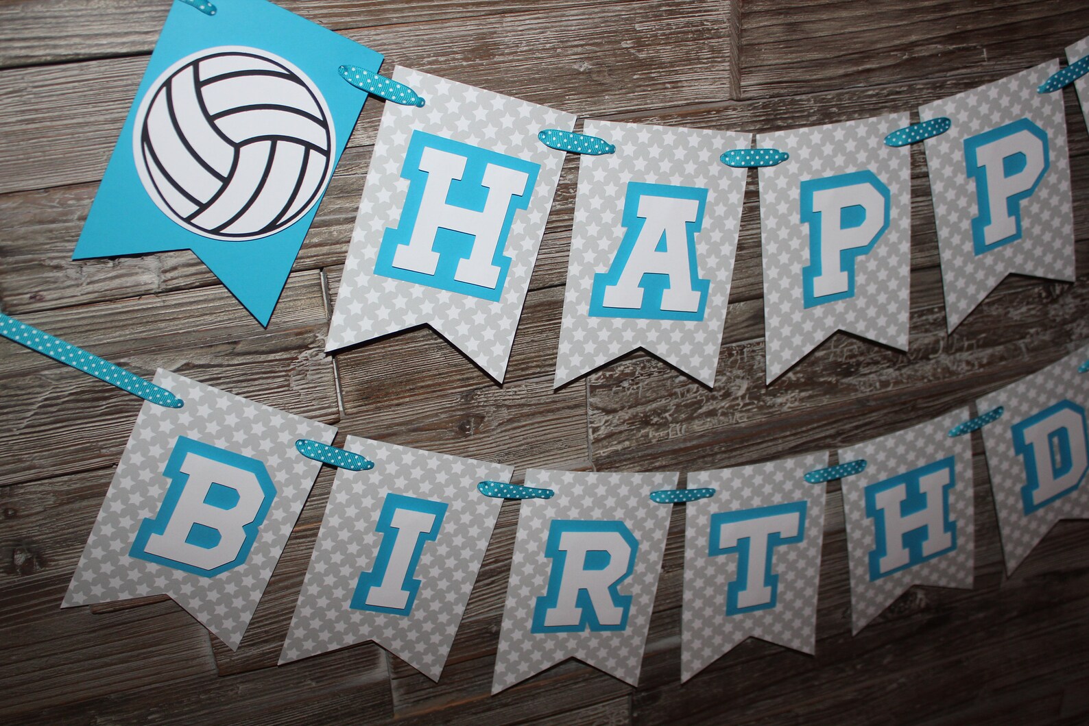 Volleyball-Geburtstagsdekoration Set – Banner & Girlande Mit Glitzer, Einfach Montiert Für Sport-Partys