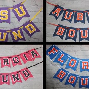 College Bound Banner - College Graduation - High School Graduation - Custom College Banner - Any School Banner - Pick your school colors