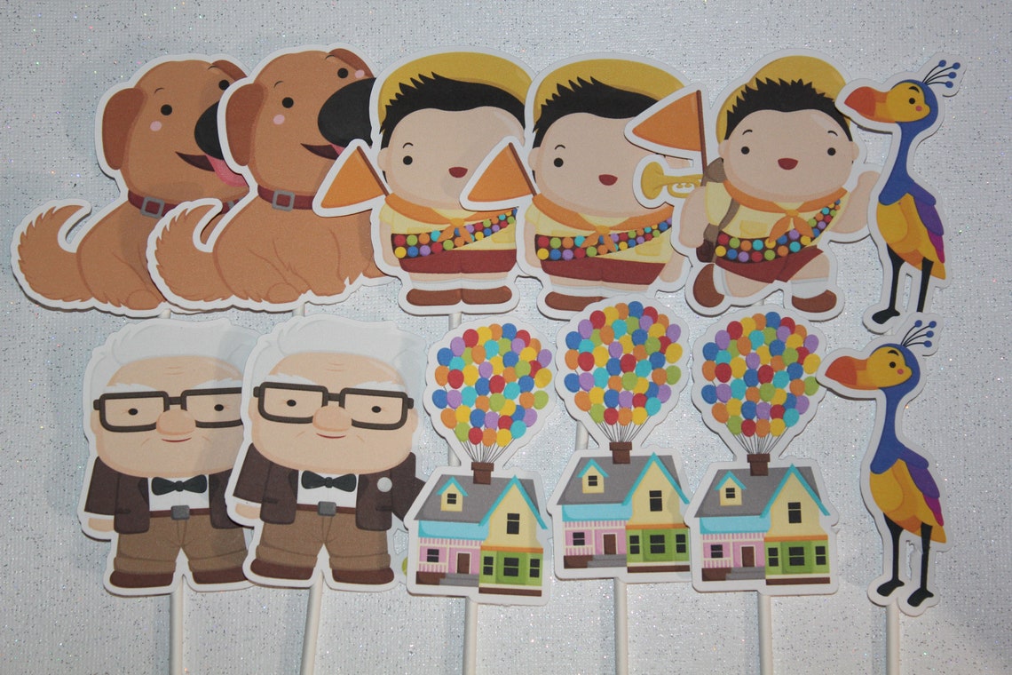 Disney's up Inspired Cupcake Toppers - Etsy