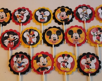 Mickey Mouse Inspired Cupcake Toppers