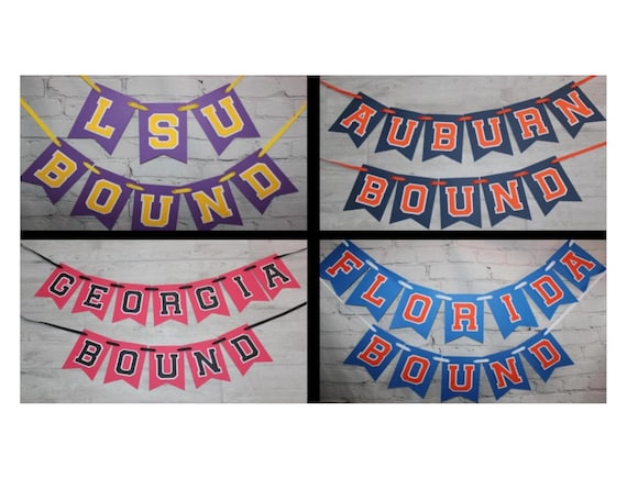 College Bound Banner - College Graduation - High School Graduation - Custom College Banner - Any School Banner - Pick your school colors
