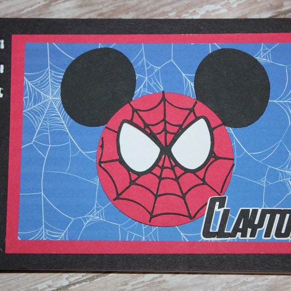 Personalized Disney Autograph Book inspired by Spiderman