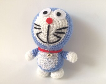 Crochet Doraemon Etsy - doraemon doll amigurumi animal cartoon doll child gift handmade amigurumi crochet toy cartoon cotton toy crochet puppet