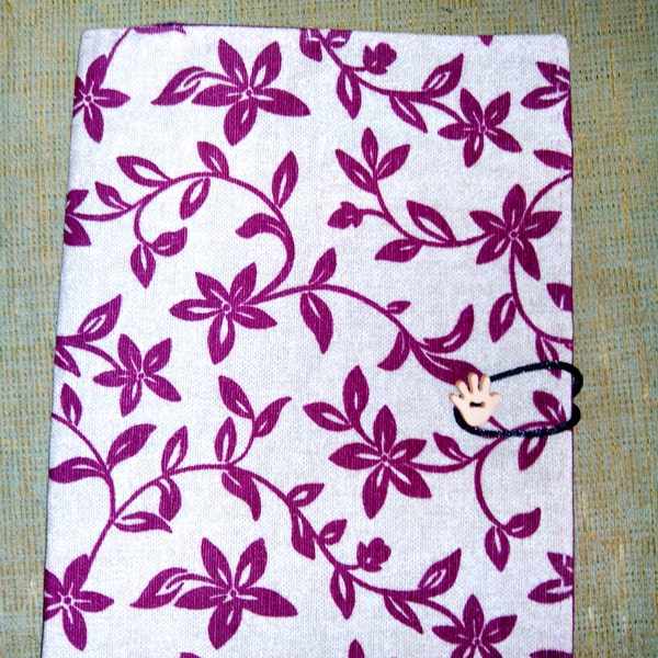 Carnet recouvert de tissu, couverture de livre réutilisable, pochette de livre en patchwork, couverture de journal, protecteur de journal