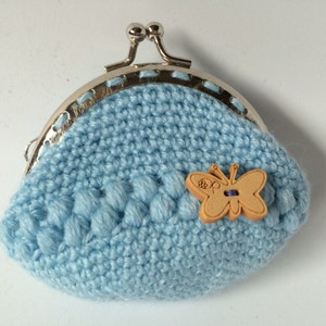 Coin purse wallet crochet Personalized crochet Gift for women Handmade Coin Purse Crochet wallet Round Purse Women Accessories image 4