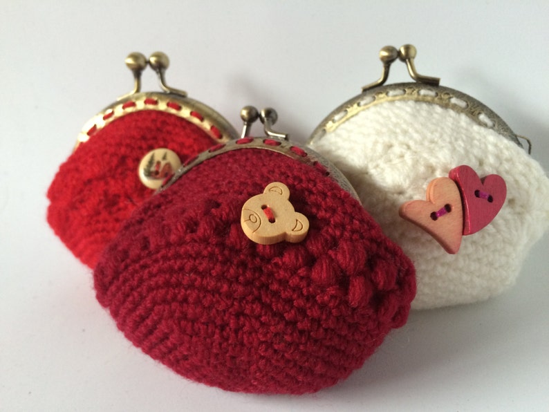 Coin purse wallet crochet Personalized crochet Gift for women Handmade Coin Purse Crochet wallet Round Purse Women Accessories image 1
