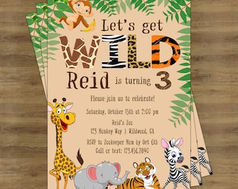 zoo invitation etsy