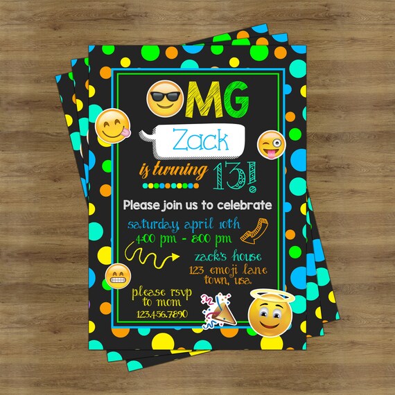 emoji party invitations emoji invitations emoji birthday etsy emoji birthday invitations
