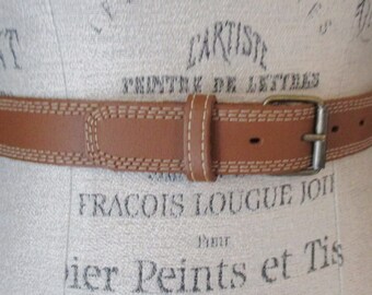 Vintage Morris Moskowitz Shiny Bronze Leather Waist Belt  display picture 1