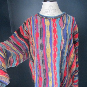 Vintage Roundtree and Yorke Multicolor Coogi Style Sweater Size Large