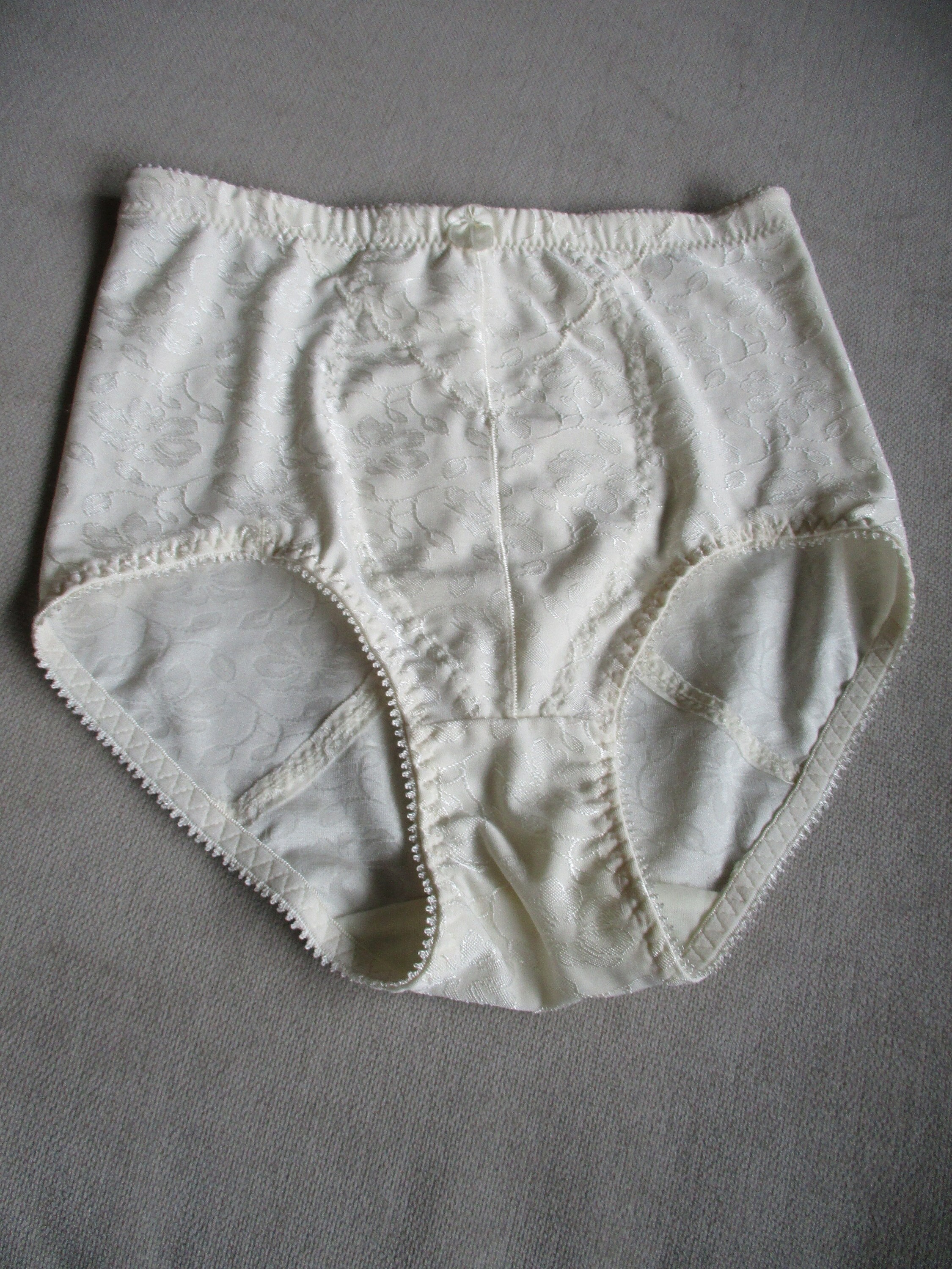 Vintage Ivory Heavenly Shapewear Panties Retro High Rise Brief
