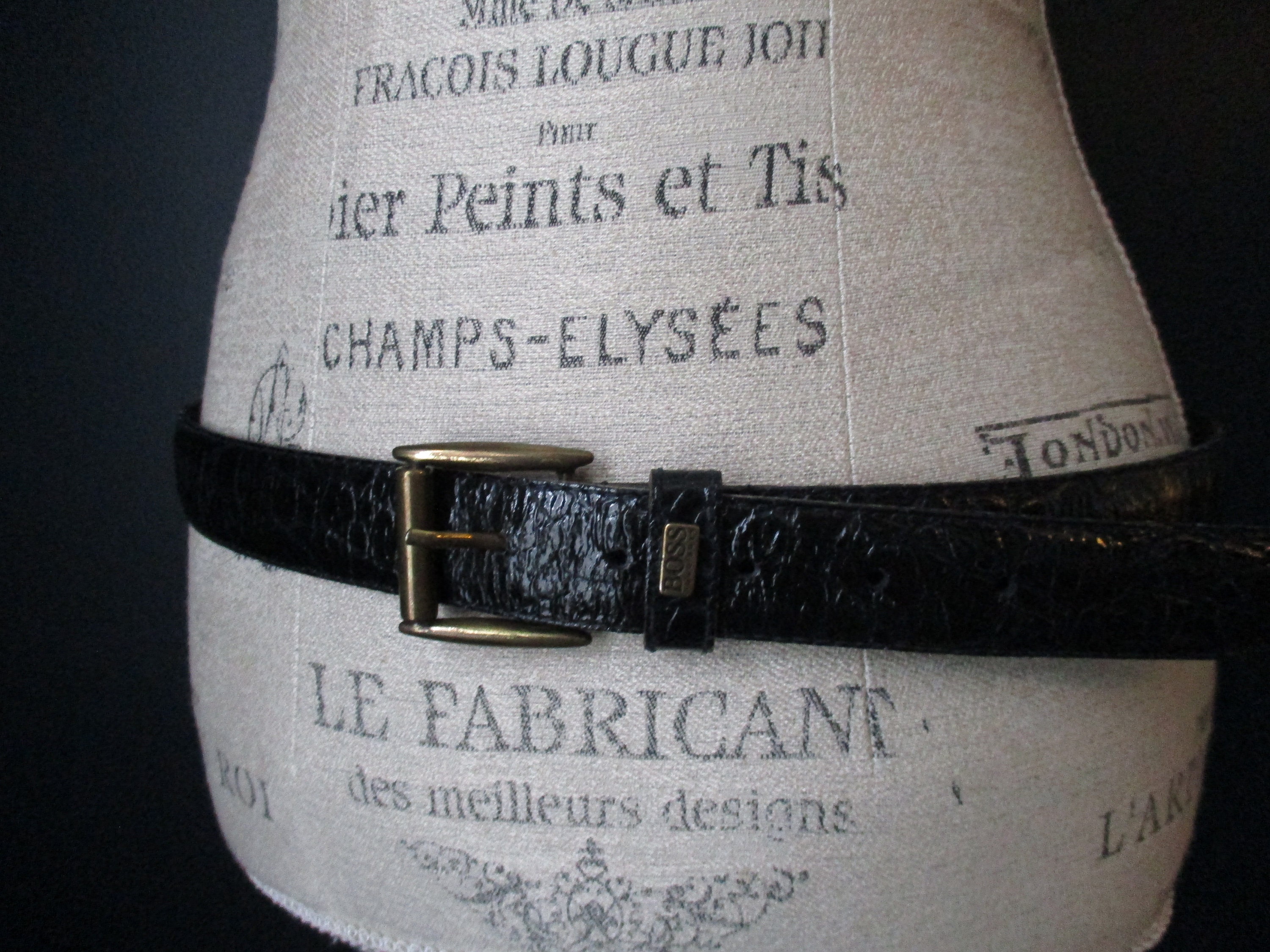 via speaker, snake skin in boss, genuine leather belt Python Skin Belt | Authentic main image 4