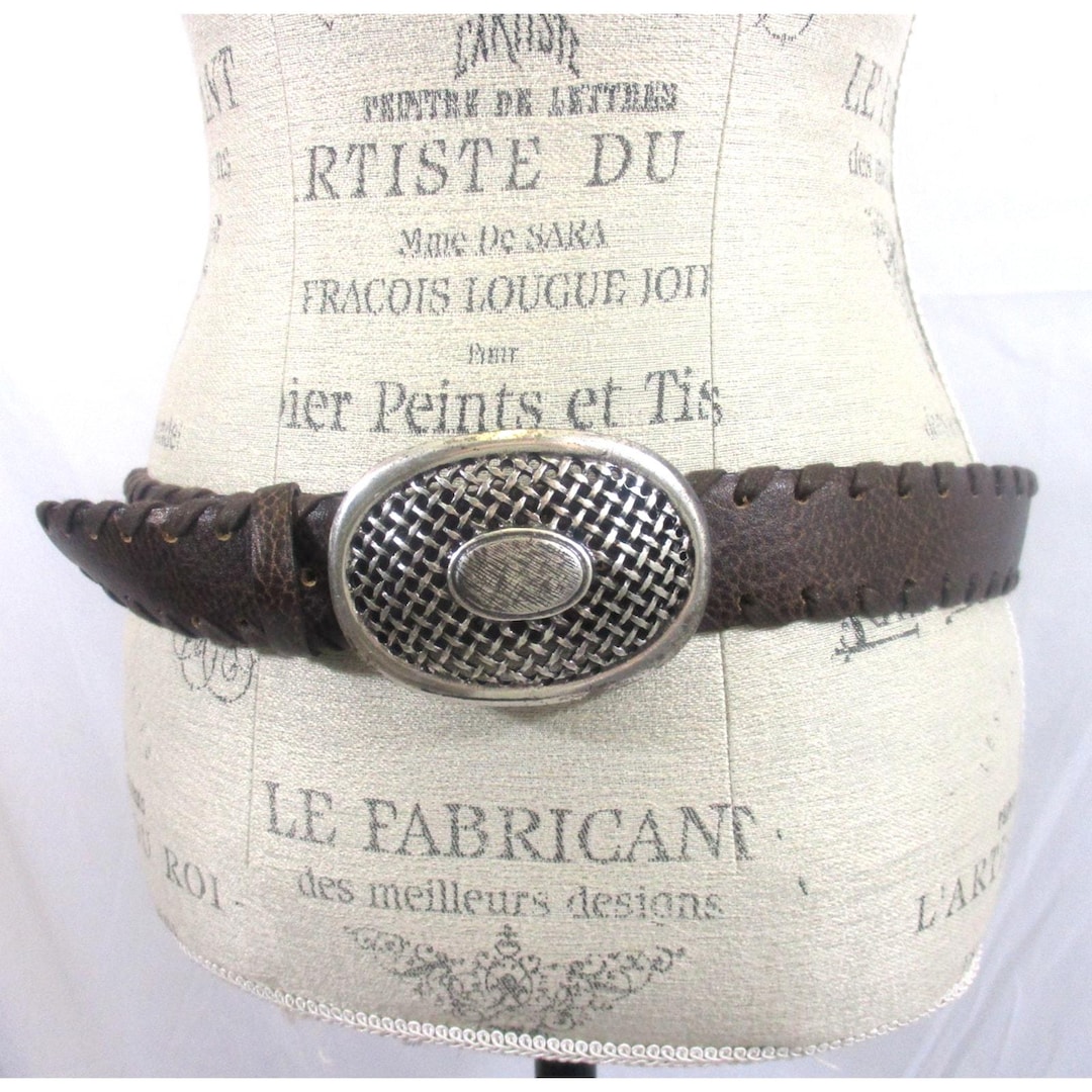 Sandy Duftler Designs Brown Leather Belt L Sandy Duftler Brown Genuine Leather Studded Western Belt | eBay main image 2