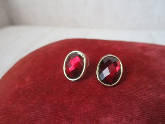 Silver tone cross earrings studs - Clear crystals stud earrings - - Ruby  Lane