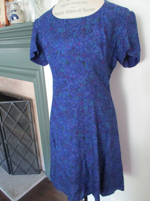 Vintage Liz Claiborne 90s Silk Dress, Fit and Flare B… - Gem