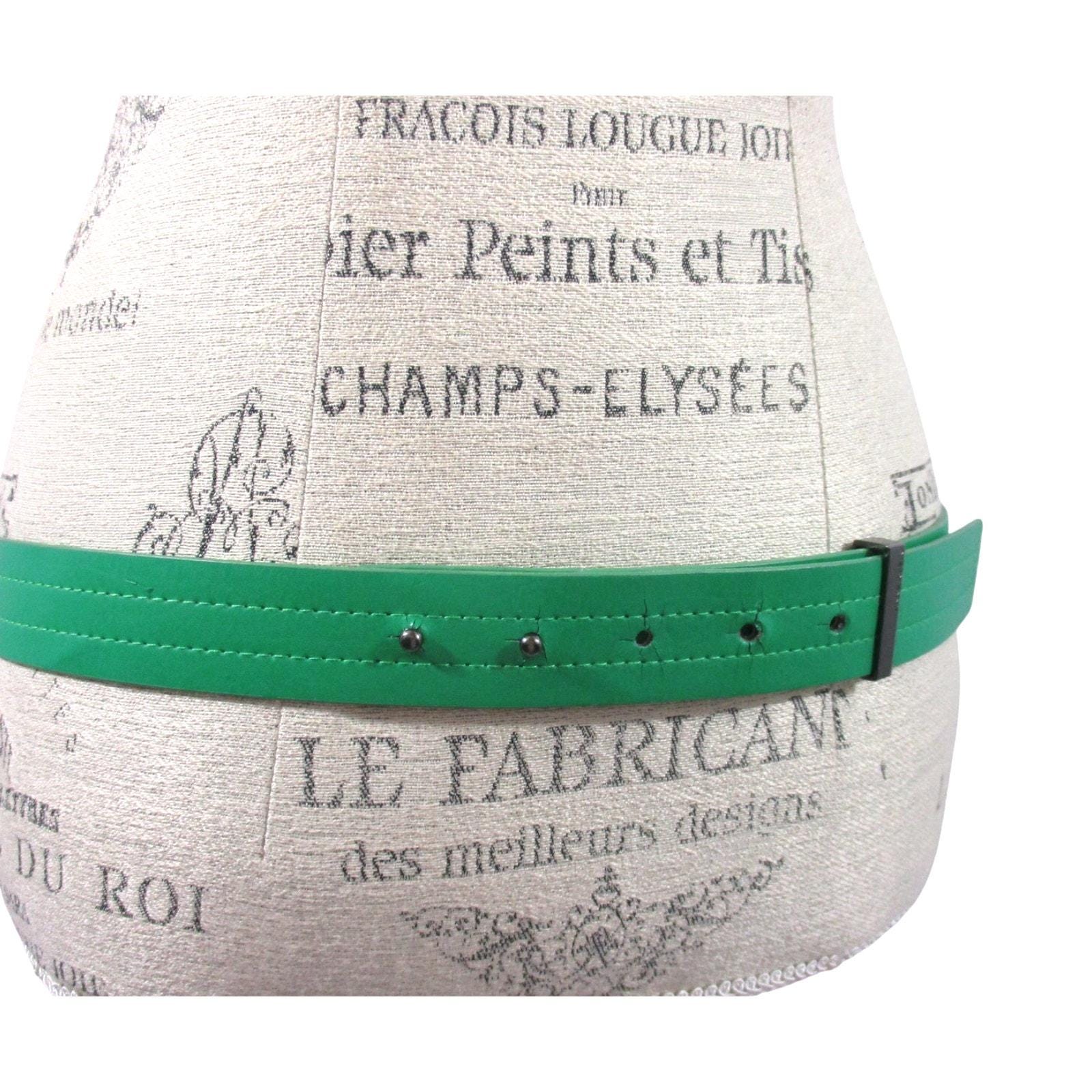 Vintage Anne Klein Mod Kelly Green Simple Leather Belt - Etsy