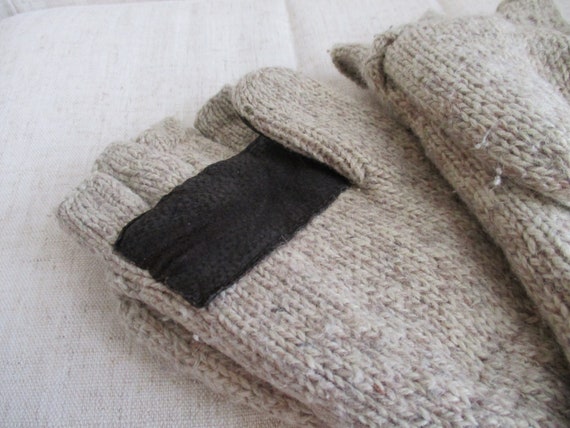 Vintage 1990s Thinsulate Oatmeal Beige Wool Knitt… - image 9