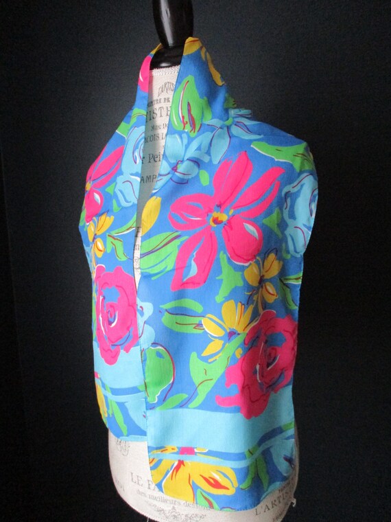 Vintage Bright Colors Blue Yellow Pink Orange Big 