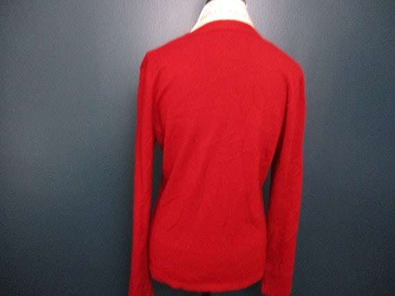 Vintage Anne Taylor Cashmere Classic Red Long Sle… - image 2