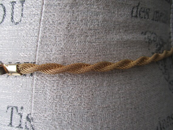 Vintage Small Gold Chain Belt | Rope Chain Goldto… - image 5