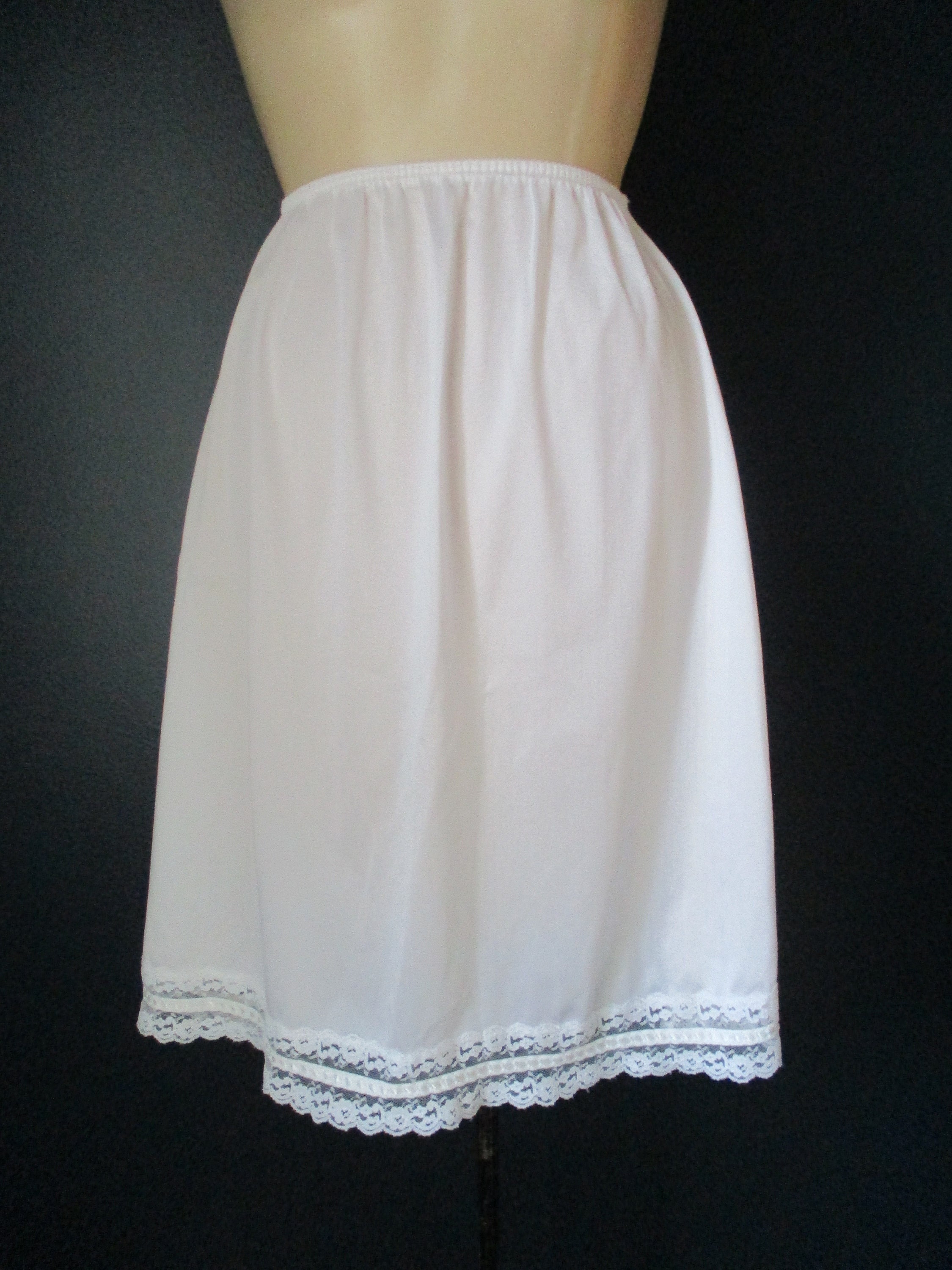 Turkish Cotton Mini Half Dress Slip , White, Black Gauze Cotton