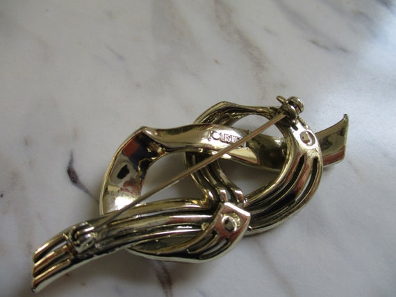 Vintage Lisner Knotted Ribbons Brooch | Multi Str… - image 5