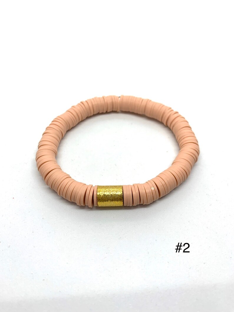 Fall Heishi Neutral Muted Bracelets/Heishi Bracelet Muted/Gold Etsy