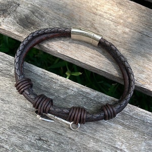 Gift for a Fisherman/ Fishhook Bracelet/fisher of Men Bracelet/men's ...