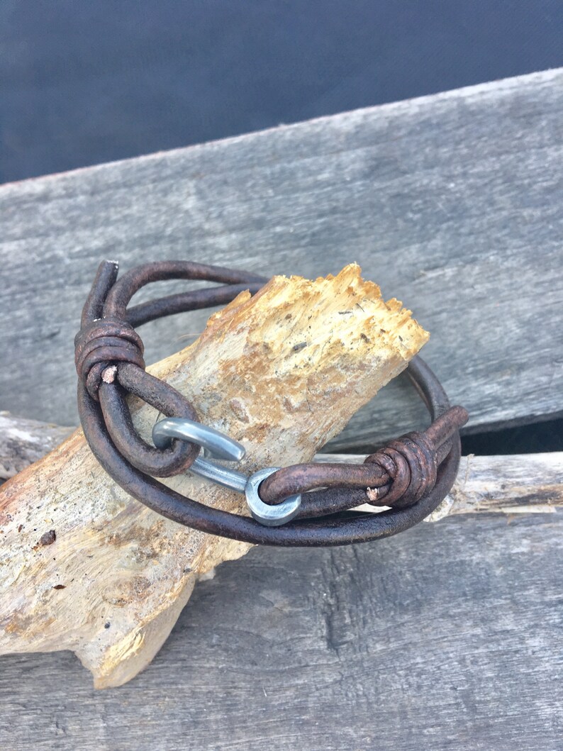 Leather Fish Hook Bracelet/fisher of Men Etsy