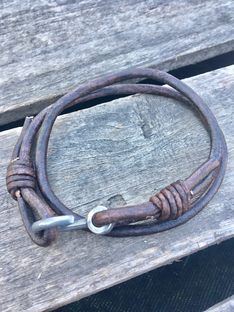 Leather Fish Hook Bracelet/fisher of Men Etsy