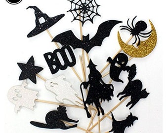 Set of 30 Witch Cupcake Toppers Witch Leg Cupcakes Topper Witch Feet Halloween Cake Topper Witch Picks Halloween Party Decoration