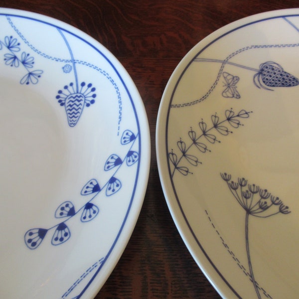 Cordon Bleu BIA 2 Summer Garden 10.5" Dinner Plates Hand Decorated