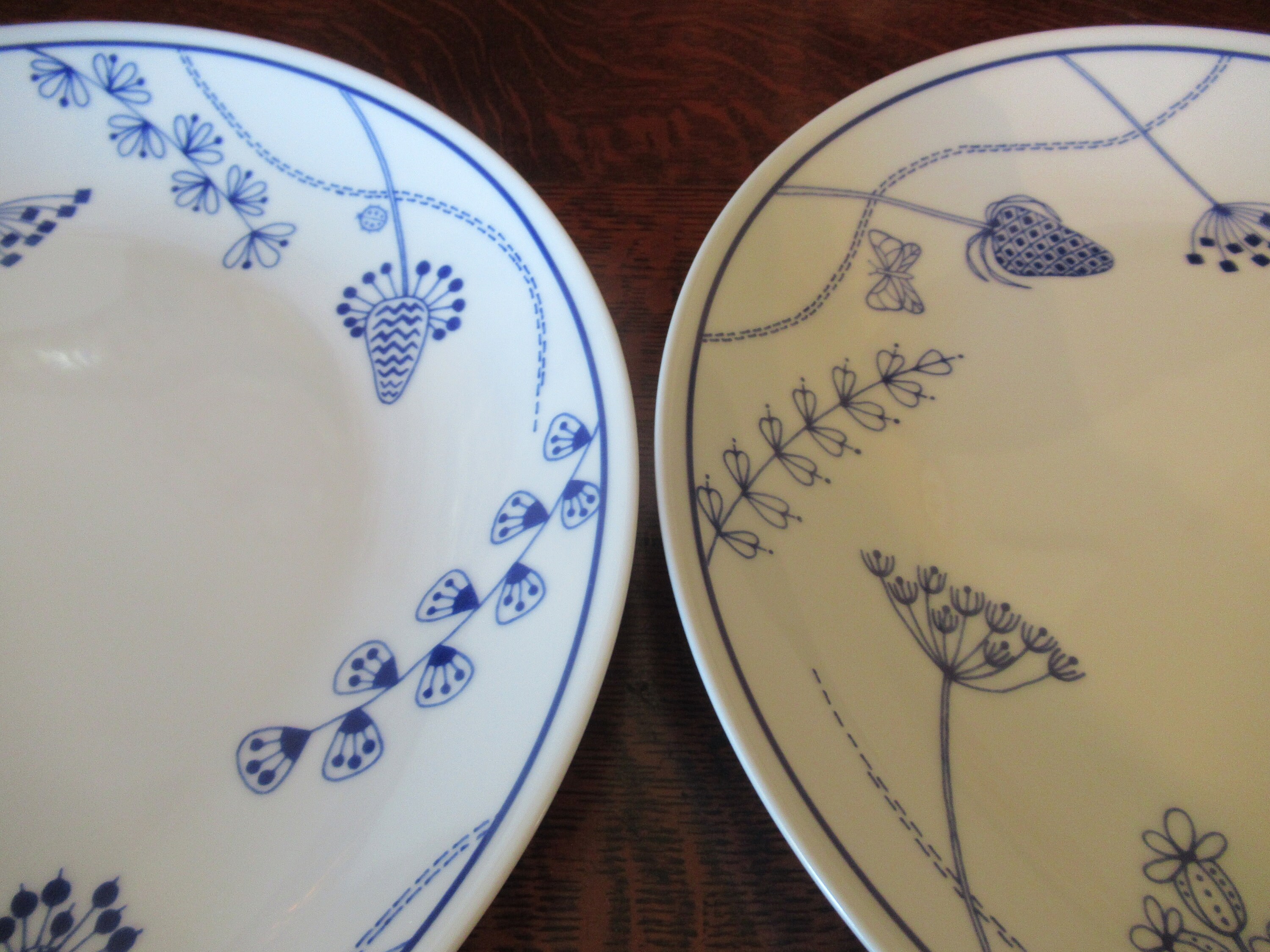 Cordon Bleu Summer Garden Dinner Plates - Set of 2 - Hand Decorated