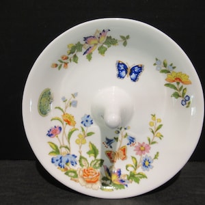 Vintage Aynsley Cottage Garden Ring Holder: Fine Bone China Dish