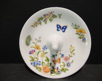 Vintage Aynsley Cottage Garden Ring Holder: Fine Bone China Dish
