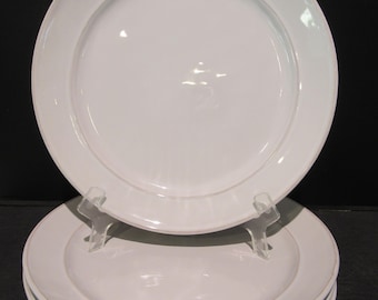 Pottery Barn 4 Cambria Salad Plates - Stone White - Handcrafted Portugal