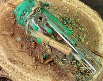 Intention Spell Jar Abundance -DIY Kit – Manifestation Ritual, Citrine & Aventurine