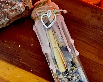 Intention Spell Jar Self Love - DIY Kit – Rose Quartz Ritual – Healing & Confidence - Baby Witch -Spiritual Tool - Witch Gift