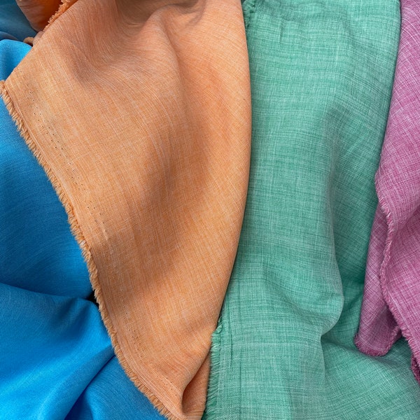 Melange Fabric, 2-Tone Poplin 100% Polyester, Sells by the Yard