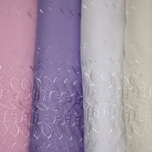 Single Border Eyelet, 42&quot; Wide, Non-Stretch, Sells by the Yard