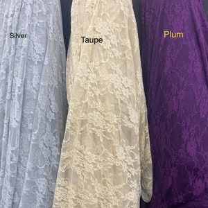 Floral Vintage 4-Way Stretch Lace, 60 Wide, Sells by the yard image 3