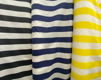 2” Stripe Broadcloth/poly cotton, Sells/price per yard