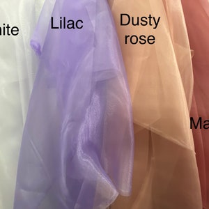 Twinkle Sheer Shiny Organza Fabric, 60&quot; Wide, Sells by the Yard only, Many Colors Available